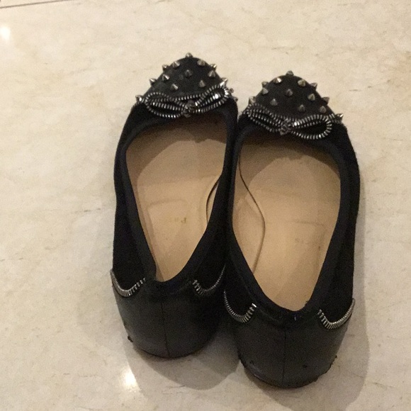 😷Christian LouBoutin Paris studded and zippered flats - Picture 2 of 10